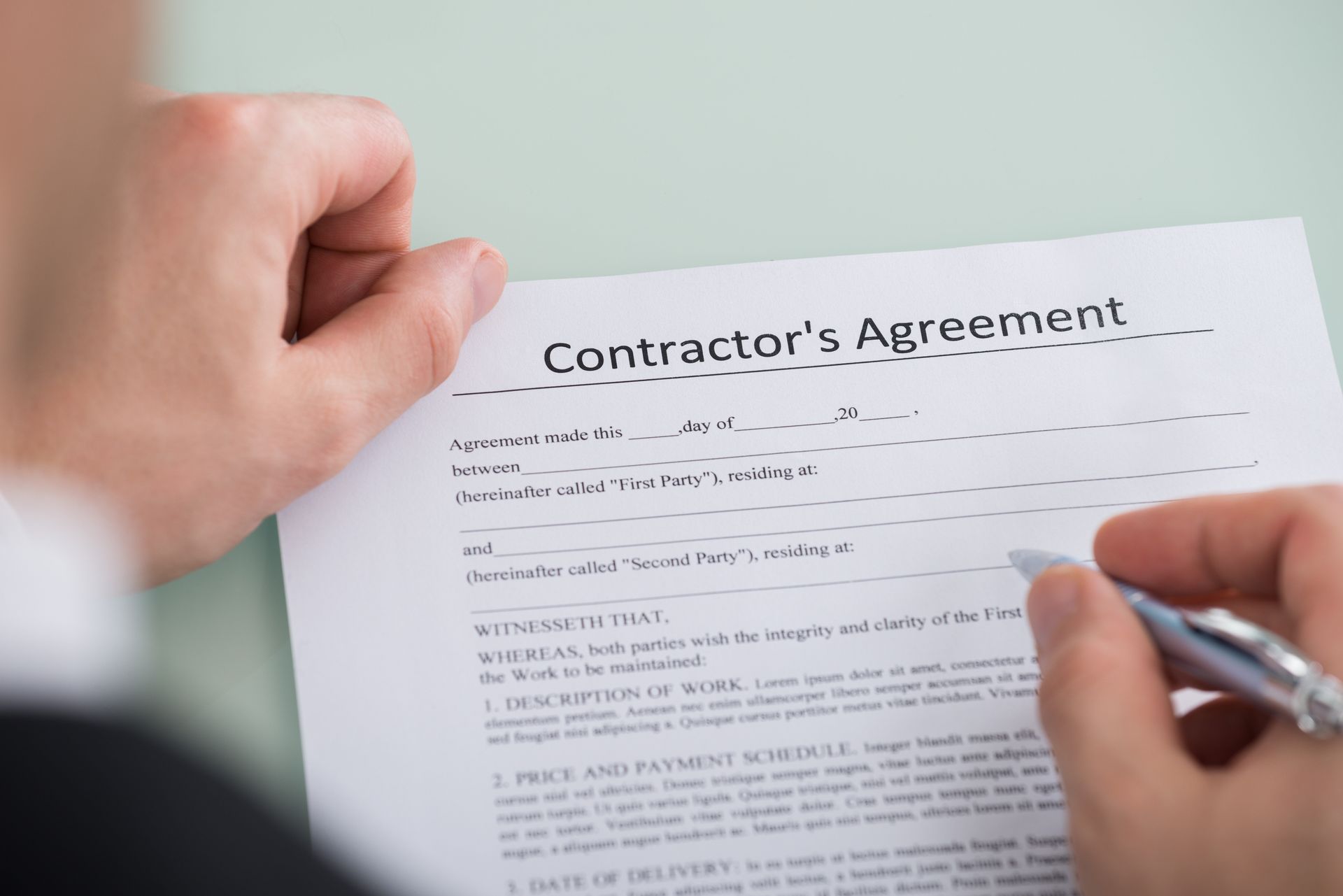 Concrete; Contractor; Agreements